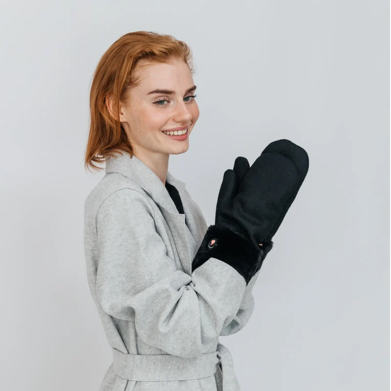 Vulpés Mercury - Premium Heated Mittens | Made in Italy | Natural Wool
