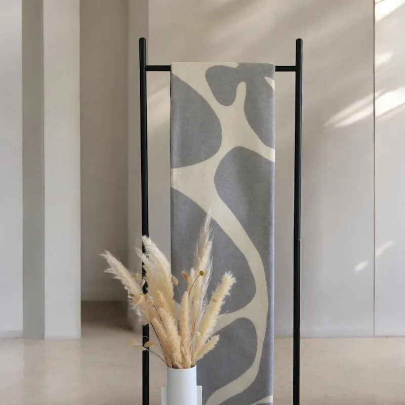 RIEMA Kuscheldecke XL BJÖRK aus recycelter Baumwolle - Übergröße 150x230 - grau