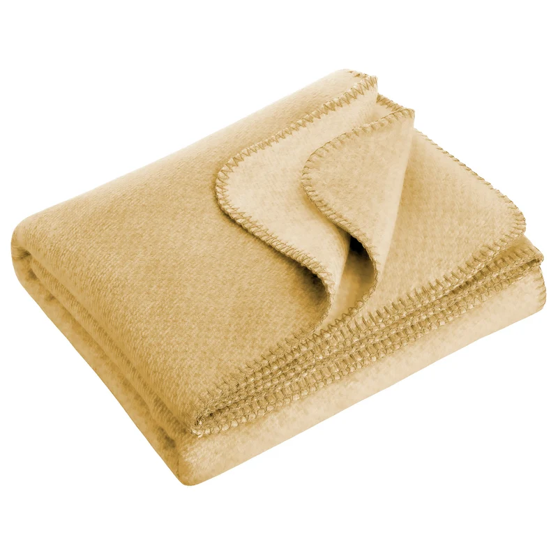 RIEMA Kuscheldecke EMMA aus 100% Bio-Baumwolle (kbA) gelb