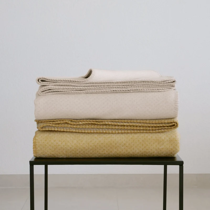 RIEMA Kuscheldecke EMMA aus 100% Bio-Baumwolle (kbA) gelb