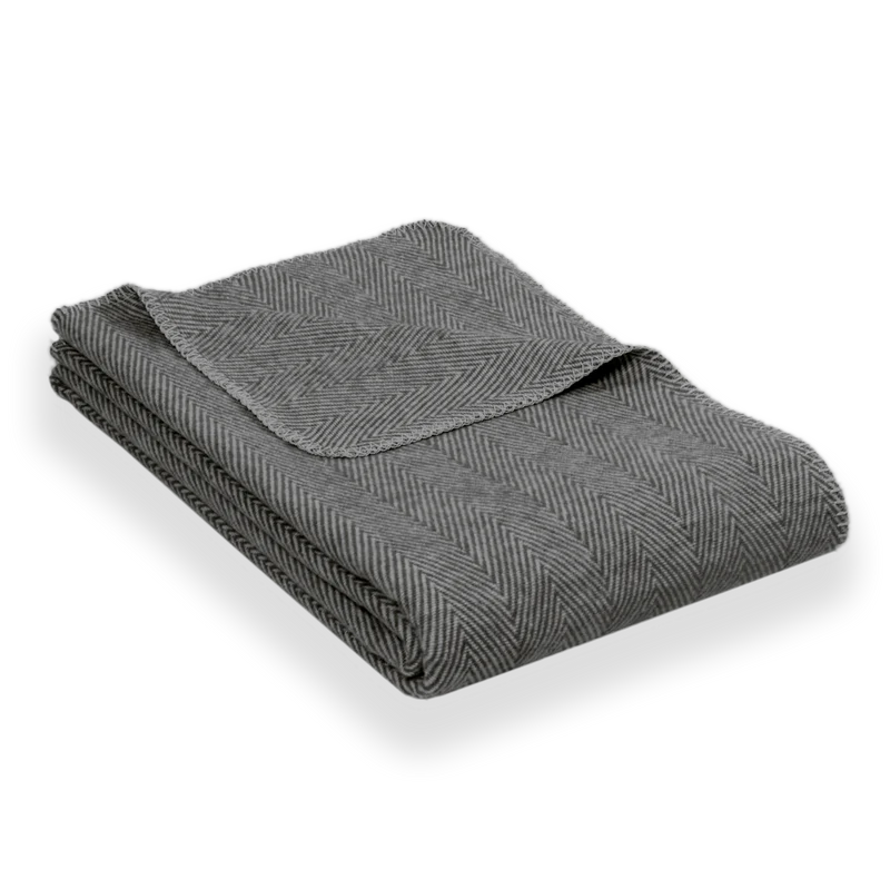RIEMA Kuscheldecke FINN aus 100% Bio-Baumwolle (kbA) dunkelgrau