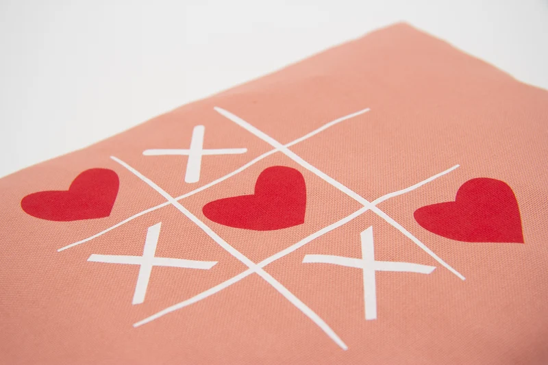 Kirschkernkissen 30x20cm, Tic Tac Toe, Blush