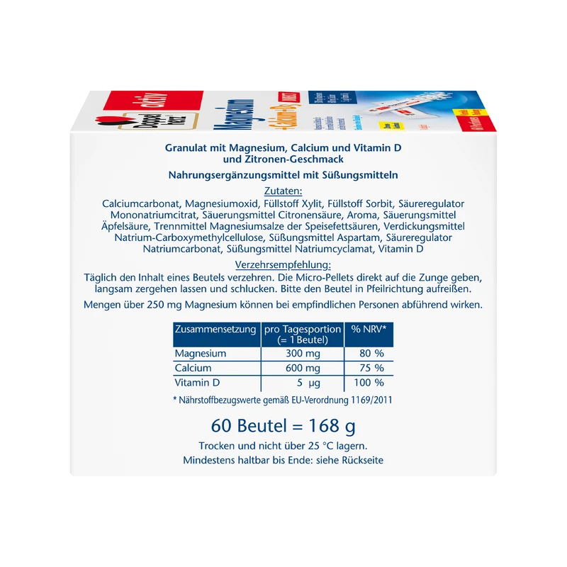 Doppelherz aktiv Magnesium + Calcium + Vitamin D3, 60 Portionen