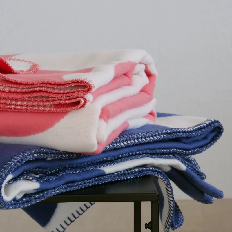 RIEMA Kuscheldecke FRIDA aus 100% Bio-Baumwolle (kbA) Koralle