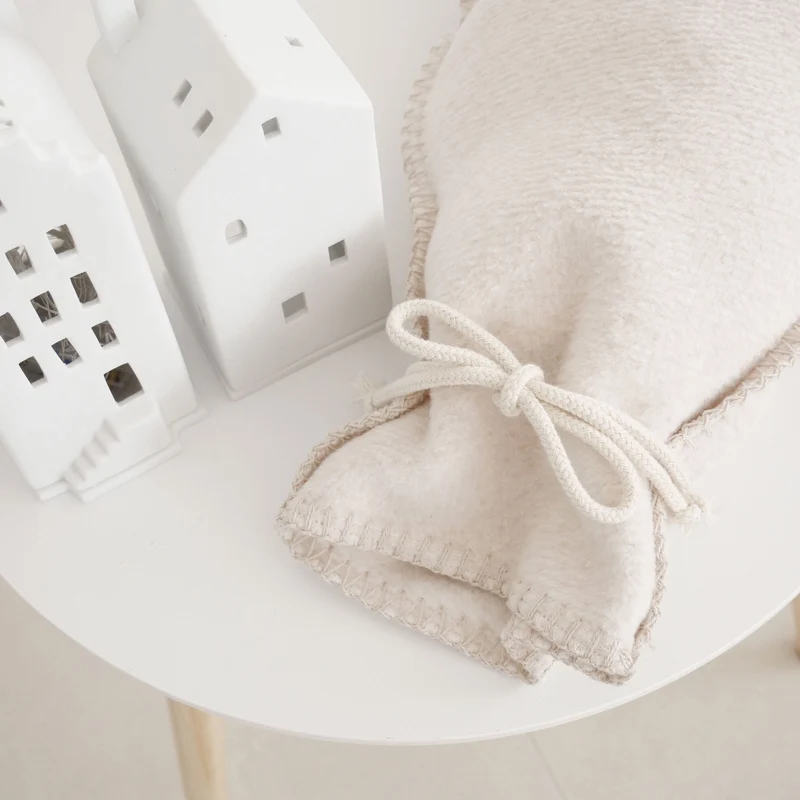 RIEMA Kuschelset aus Wolldecke EMMA und Wärmflaschenbezug, sand meliert