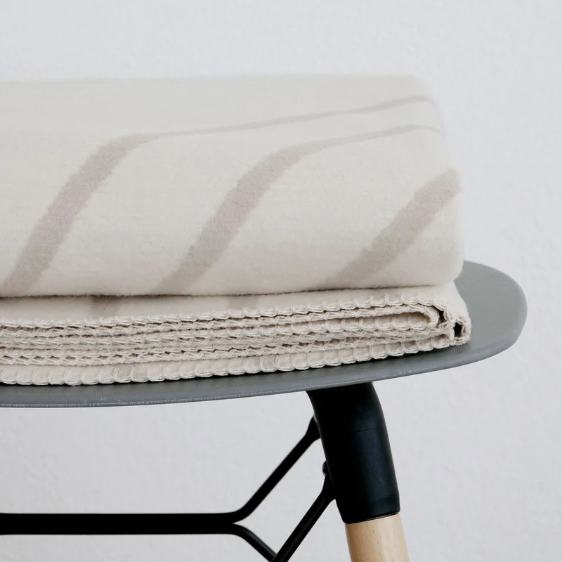 RIEMA Kuscheldecke ANNA aus 100% Bio-Baumwolle (kbA) beige natur