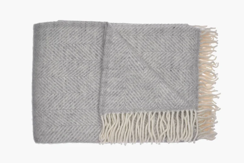 Herringbone Grey, Wolldecke