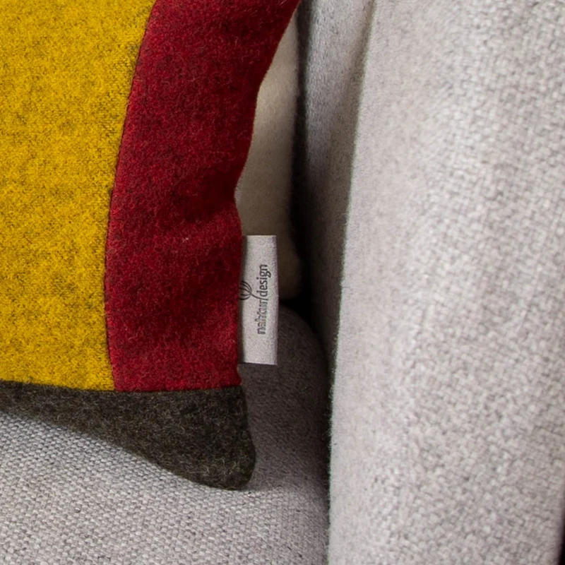 Rückenkissen mit Wollfüllung & Lodenbezug | 45 × 20 cm