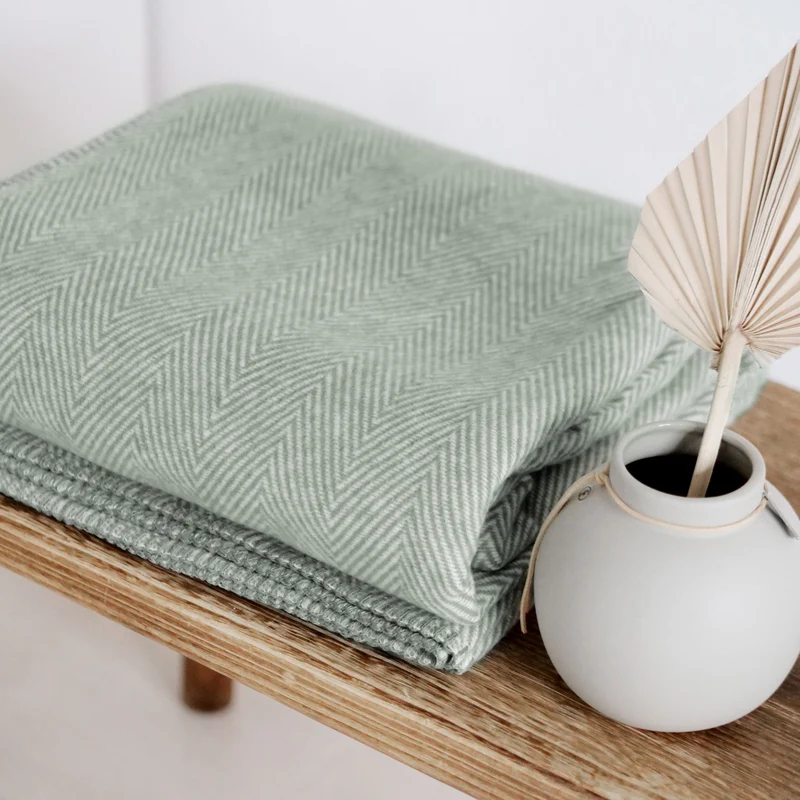 RIEMA Kuscheldecke FINN aus 100% Bio-Baumwolle (kbA) grün