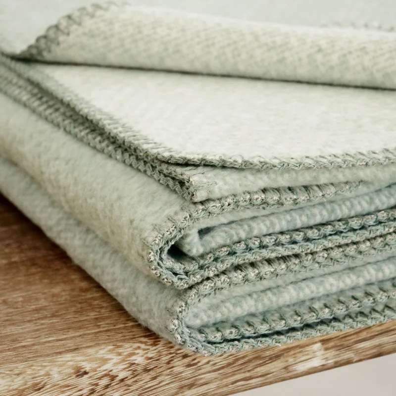 RIEMA Kuscheldecke EMMA aus 100% Bio-Baumwolle (kbA) grün meliert