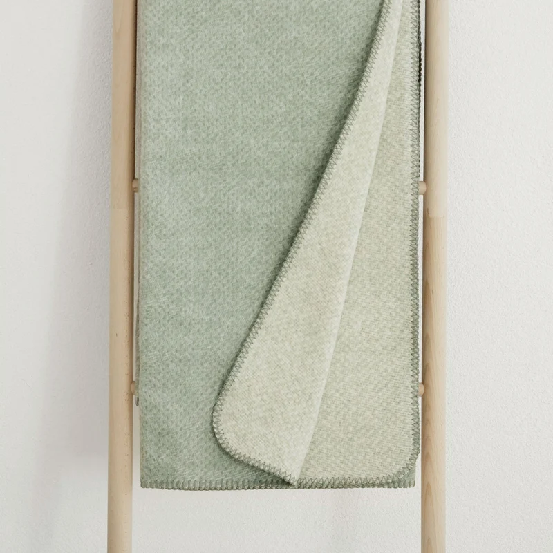 RIEMA Kuscheldecke EMMA aus 100% Bio-Baumwolle (kbA) grün meliert