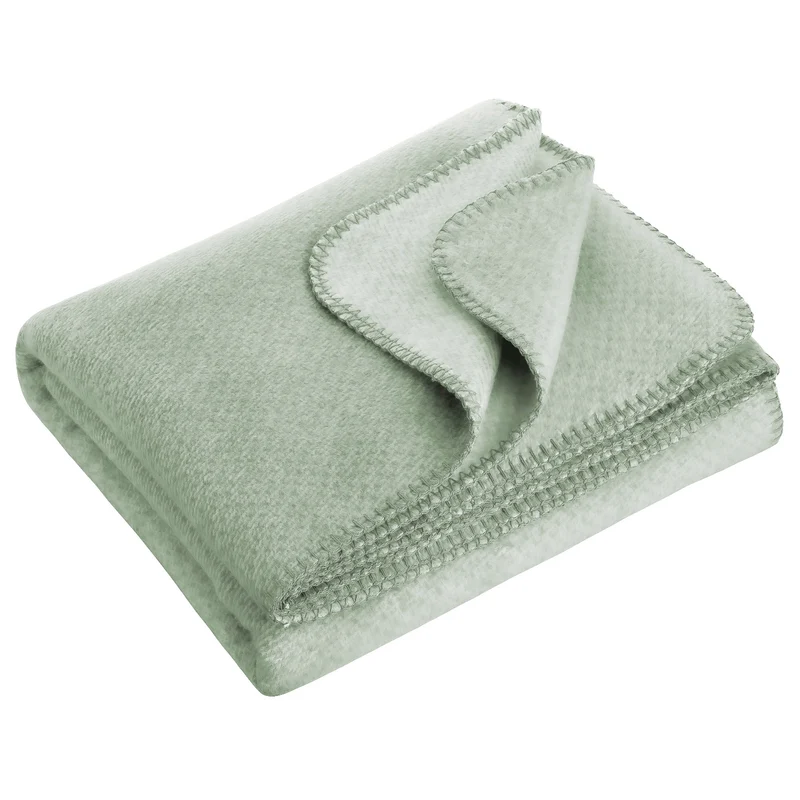 RIEMA Kuscheldecke EMMA aus 100% Bio-Baumwolle (kbA) grün meliert