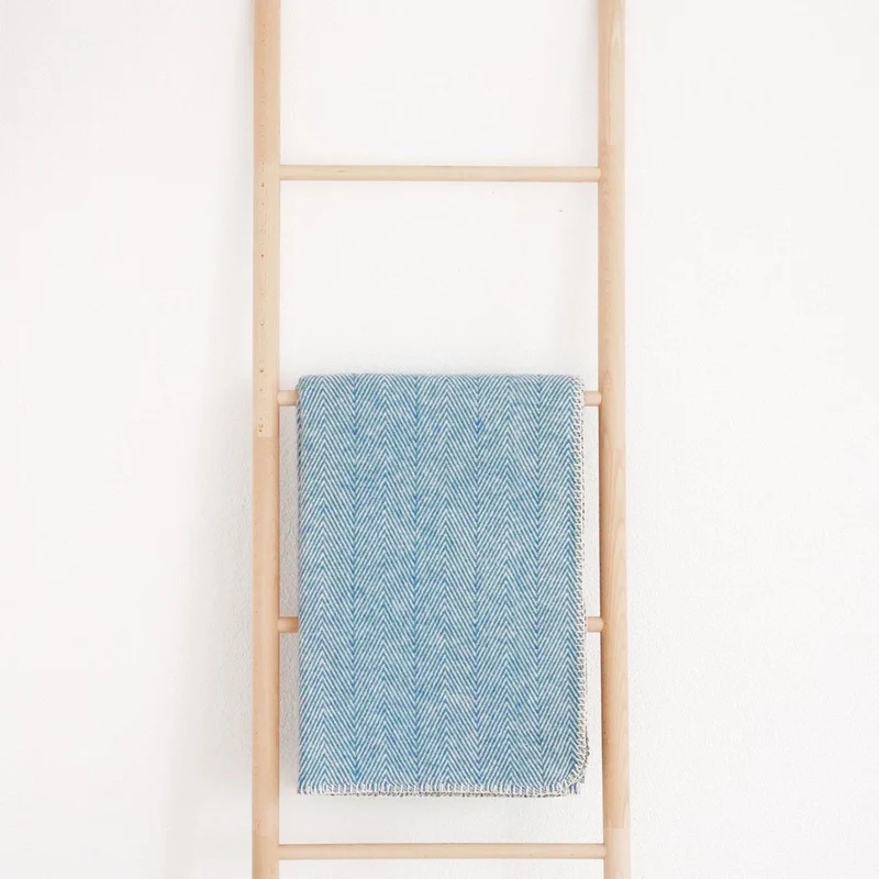 RIEMA Kuscheldecke FINN aus 100% Bio-Baumwolle (kbA) blau