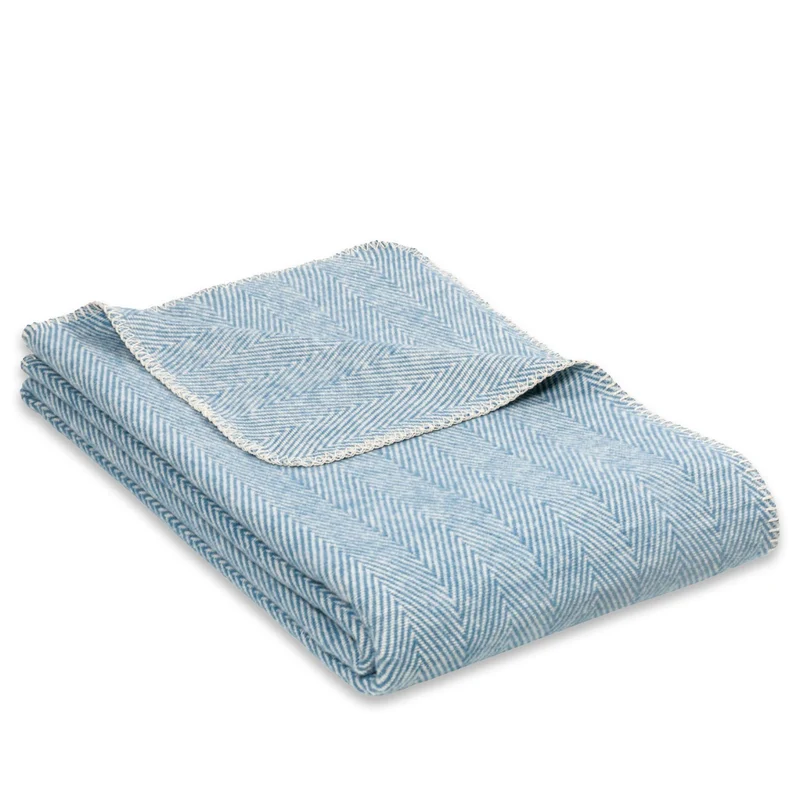 RIEMA Kuscheldecke FINN aus 100% Bio-Baumwolle (kbA) blau