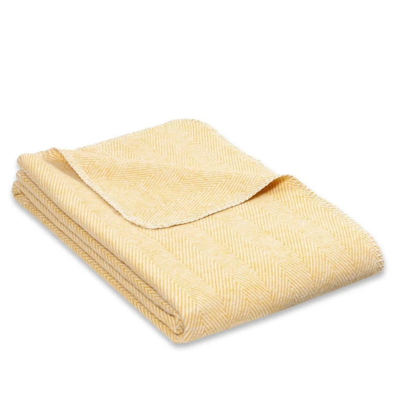 RIEMA Kuscheldecke FINN aus 100% Bio-Baumwolle (kbA) gelb