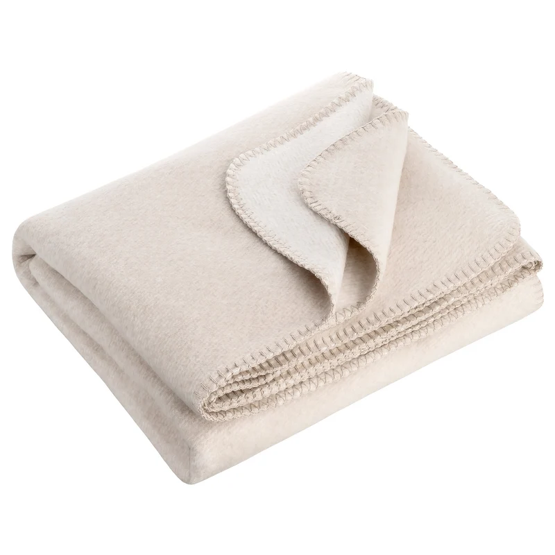 RIEMA Kuscheldecke EMMA aus 100% Bio-Baumwolle (kbA) sand meliert