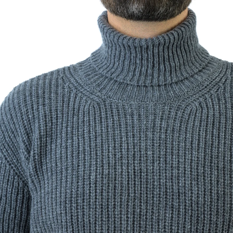 Rollkragenpullover, gerippt