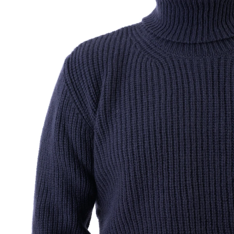 Rollkragenpullover, gerippt