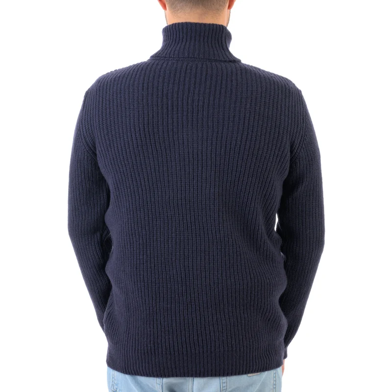 Rollkragenpullover, gerippt
