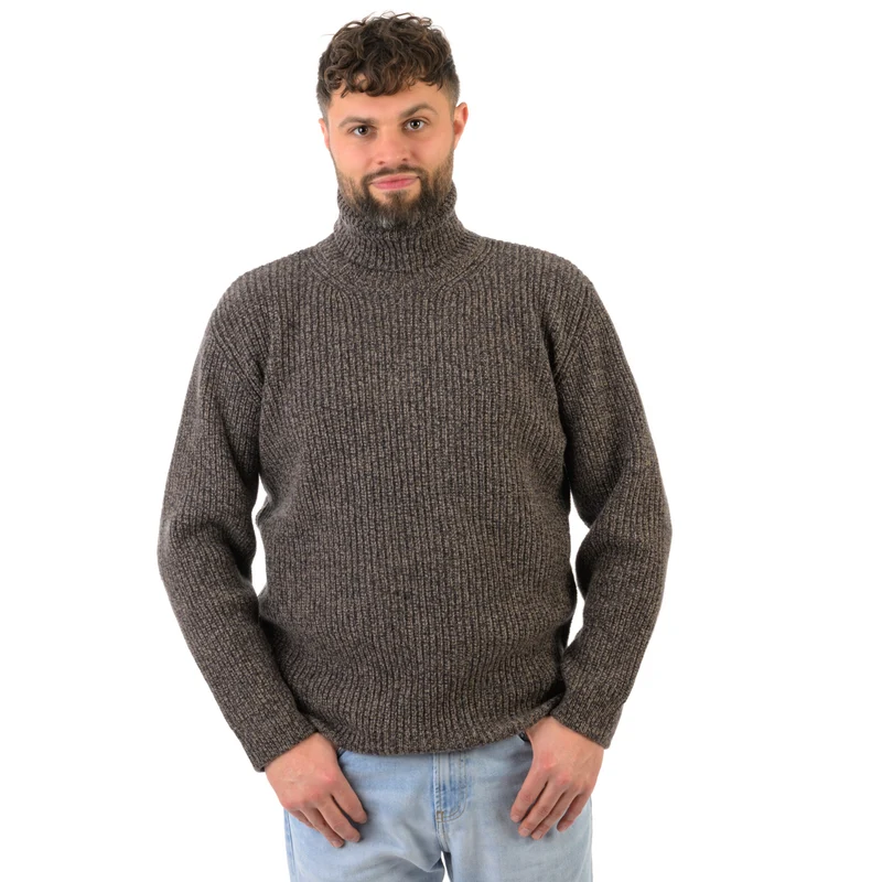 Rollkragenpullover, gerippt
