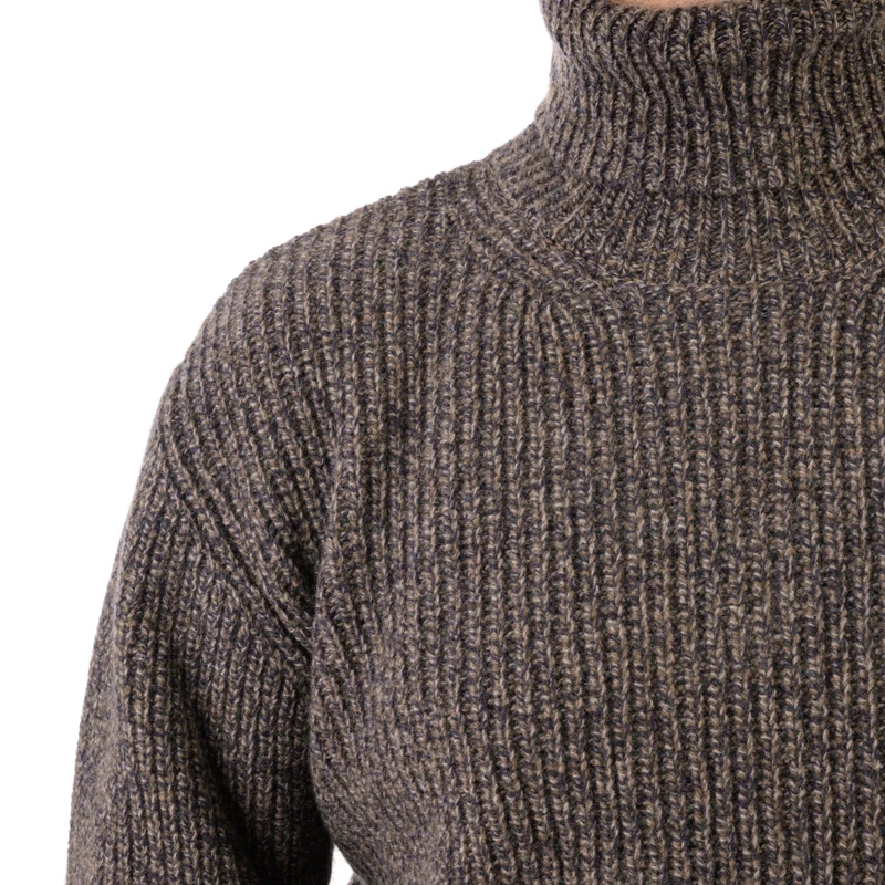 Rollkragenpullover, gerippt