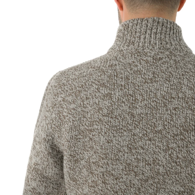 Strickpullover mit hohem Kragen, mulesingfree