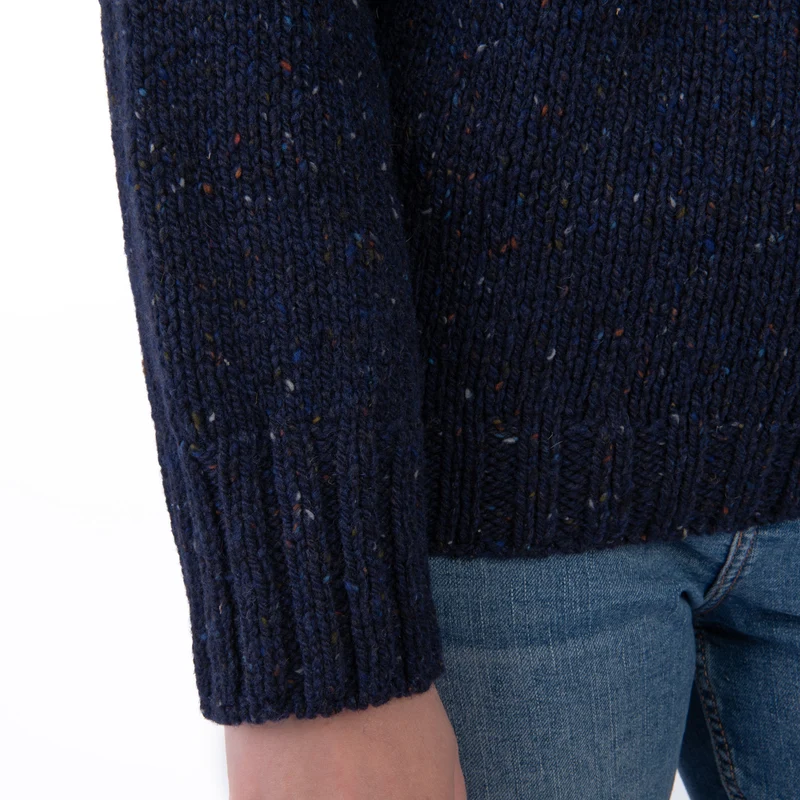 Weicher Rollkragenpullover in navy