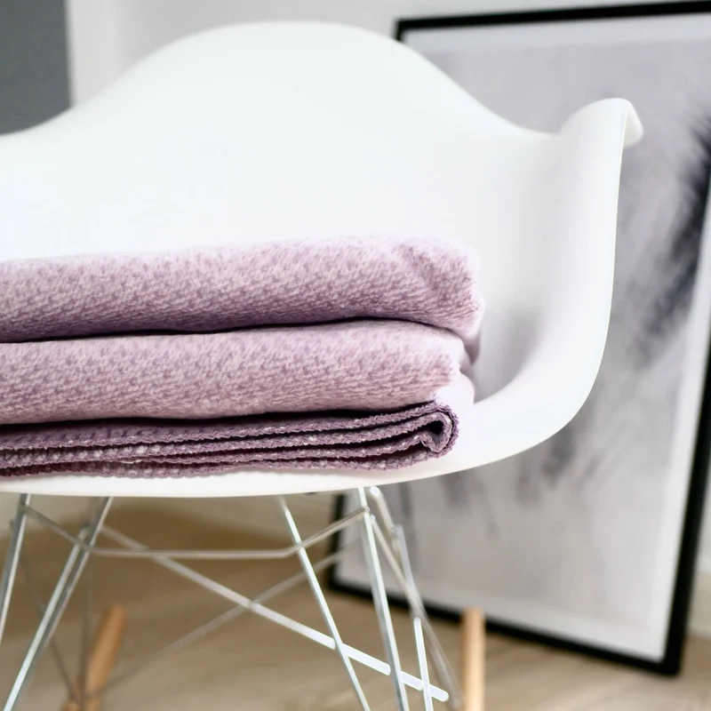 RIEMA Kuscheldecke EMMA aus 100% Bio-Baumwolle (kbA) malve meliert