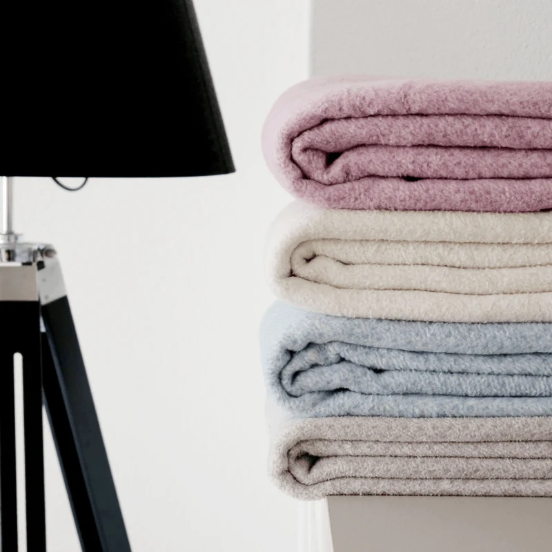 RIEMA Kuscheldecke EMMA aus 100% Bio-Baumwolle (kbA) malve meliert