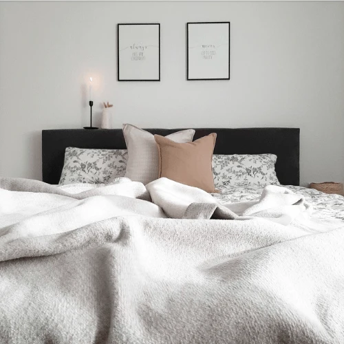 RIEMA Kuscheldecke EMMA aus 100% Bio-Baumwolle (kbA) grau meliert