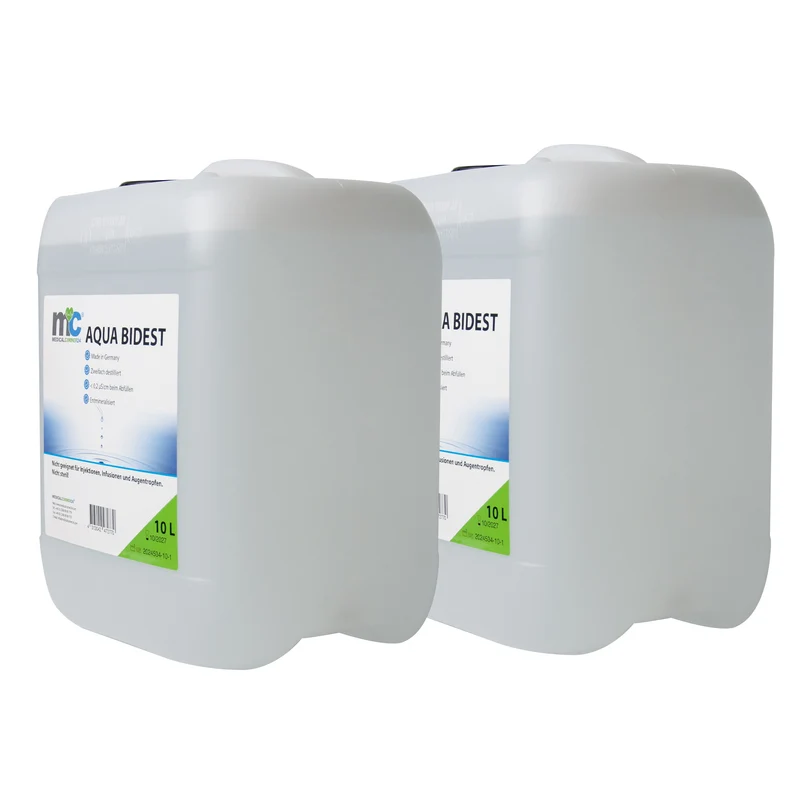 Bidestilliertes Wasser AQUA BIDEST, Laborwasser, Reinst-Wasser