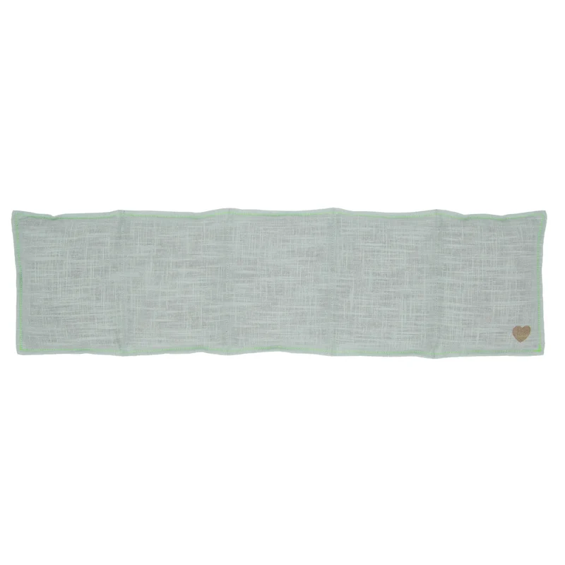 Leinen Getreide 5-Kammer-Kissen 55x15cm, Mint / Neongrün