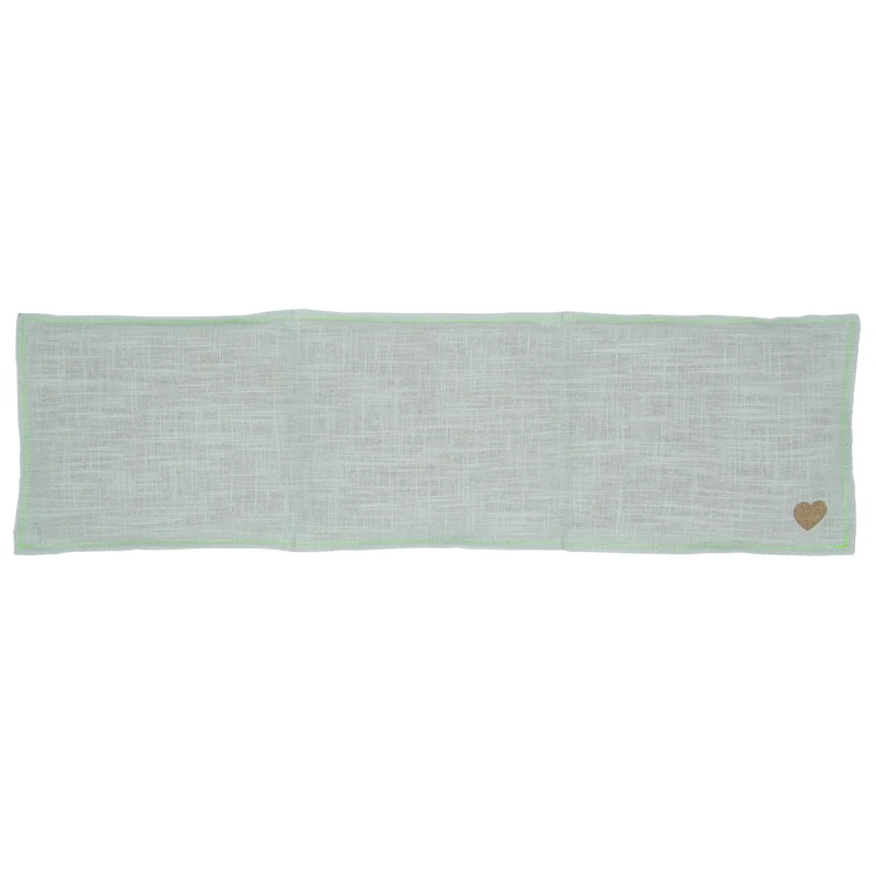 Leinen Getreide 3-Kammer-Kissen 50x15cm, Mint / Neongrün