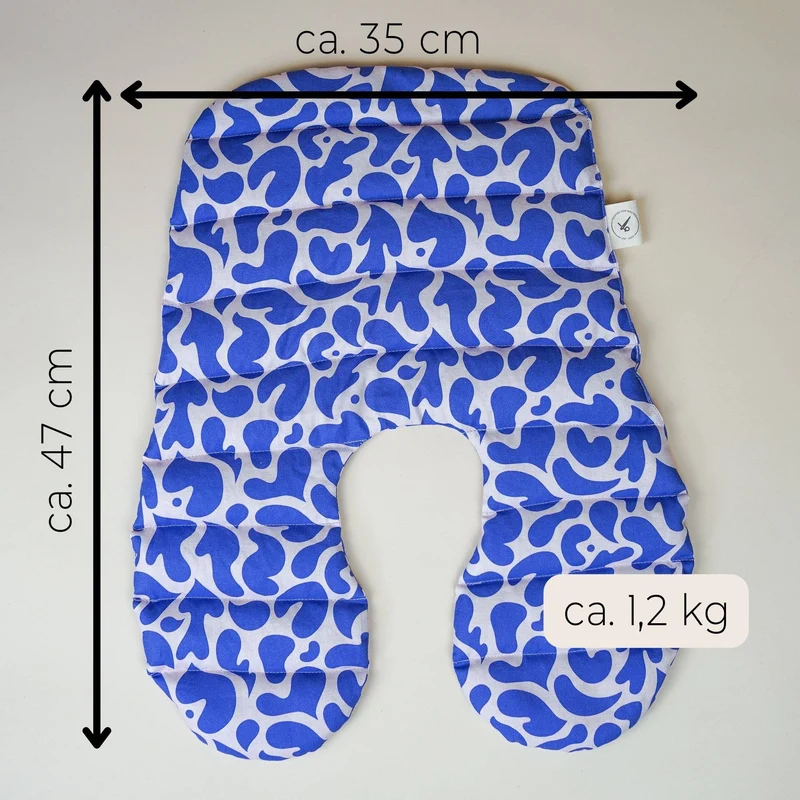 Nackenkissen Pink-Blau | Wärmekissen mit Bio-Dinkel