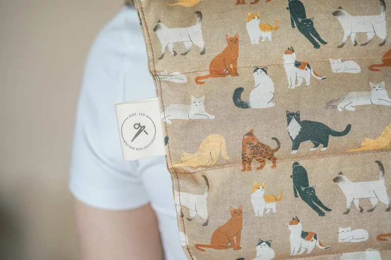 Nackenkissen Katze | Wärmekissen mit Bio-Dinkel