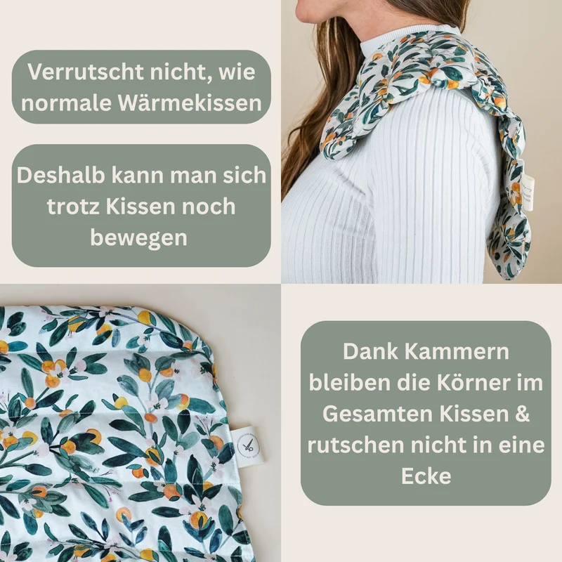 Nackenkissen Orangen | Wärmekissen mit Bio-Dinkel