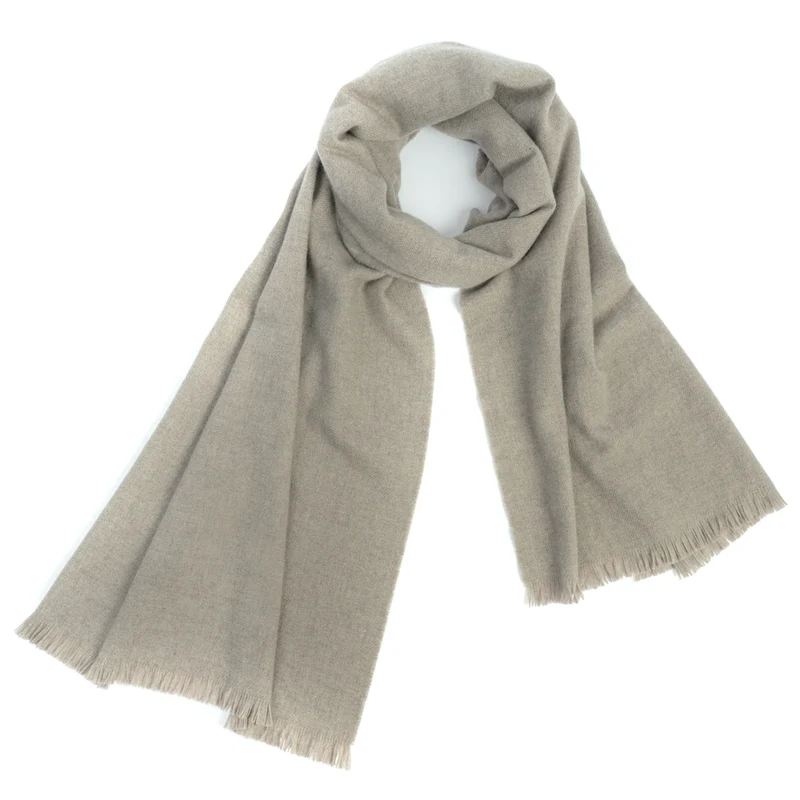 Eleganter Schal mit Kaschmir - Beige