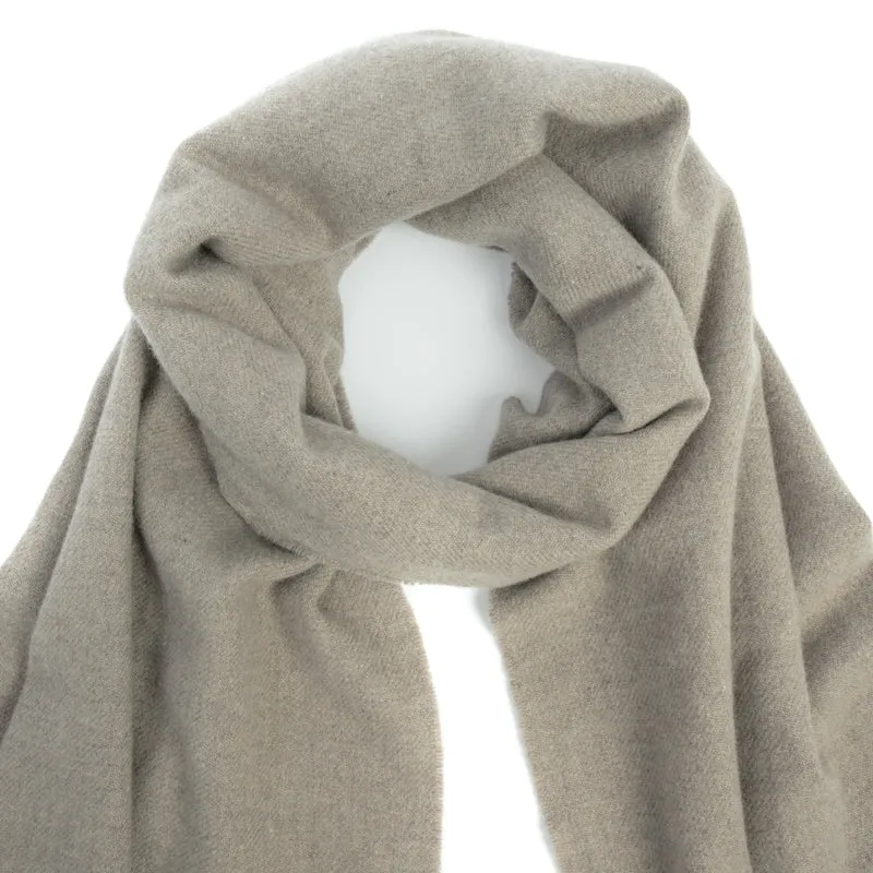Eleganter Schal mit Kaschmir - Beige