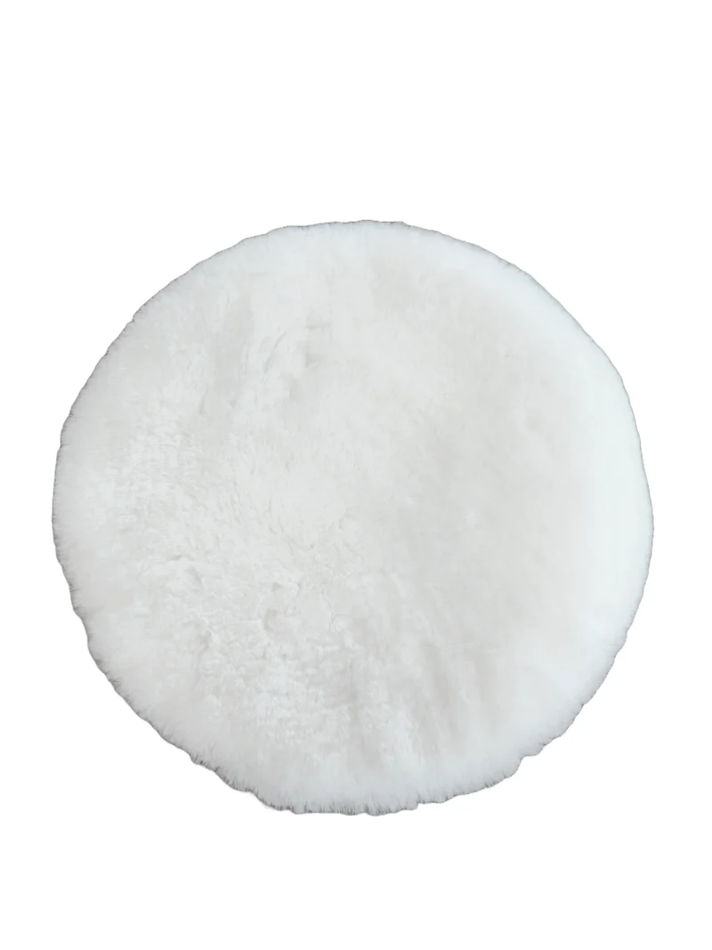 Lammfell-Kissen - Sitzkissen - kurzwollig - rund - 40 cm