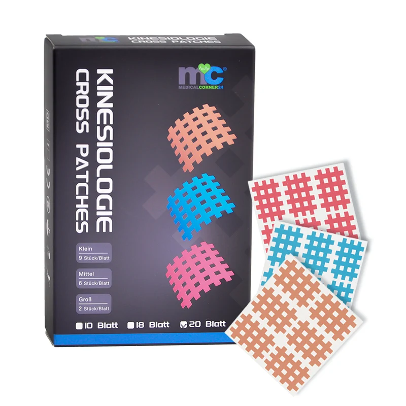 Medicalcorner24 Gittertapes – Cross Patches 3,6 x 2,8 cm, 10 Bögen à 6 Stück