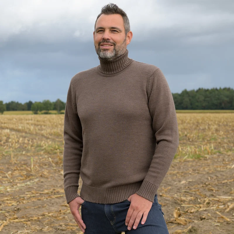 Rollkragenpullover "Murdoch Roll" - hellbraun