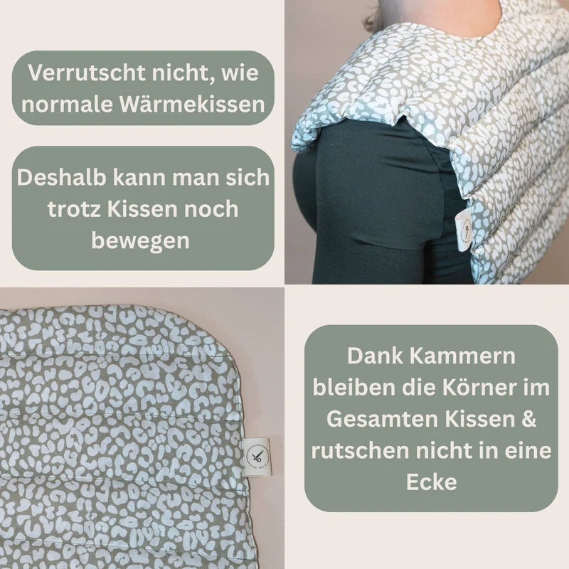 Nackenkissen Leoprint | Wärmekissen mit Dinkel