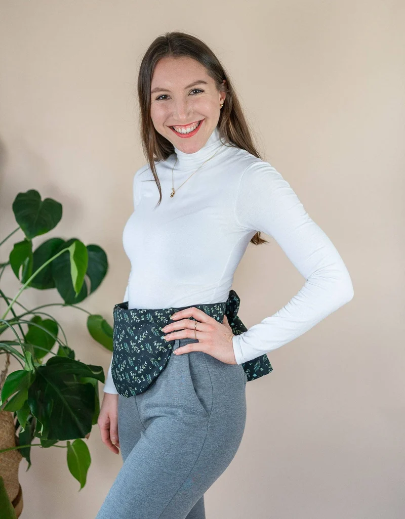 Bellywrap Olive | Wärmekissen zum Umbinden mit Bio-Dinkel gefüllt