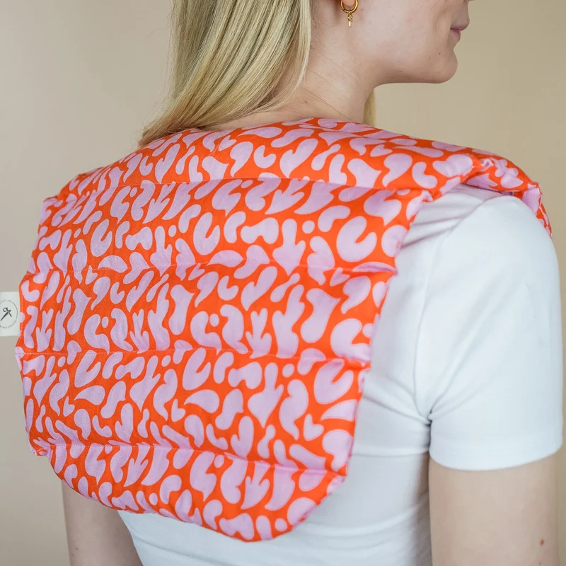 Nackenkissen Orange-Pink | Wärmekissen mit Bio-Dinkel