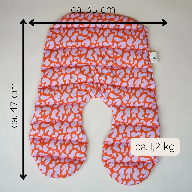 Nackenkissen Orange-Pink | Wärmekissen mit Bio-Dinkel
