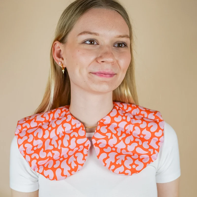 Nackenkissen Orange-Pink | Wärmekissen mit Bio-Dinkel