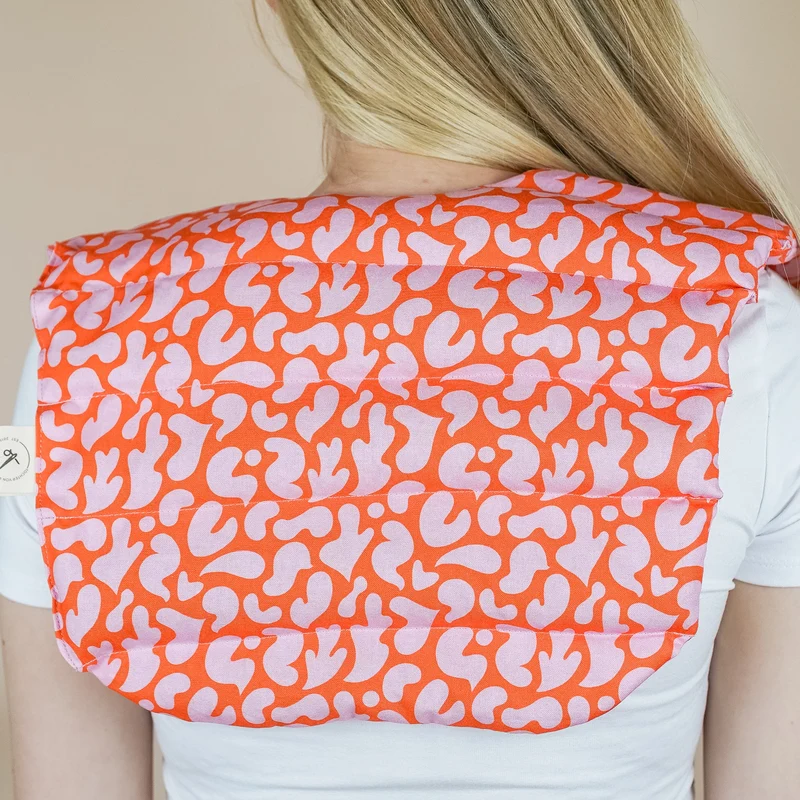Nackenkissen Orange-Pink | Wärmekissen mit Bio-Dinkel
