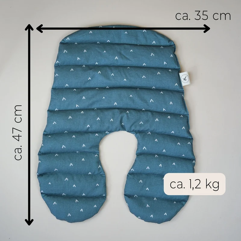 Nackenkissen Blau | Wärmekissen mit Bio-Dinkel
