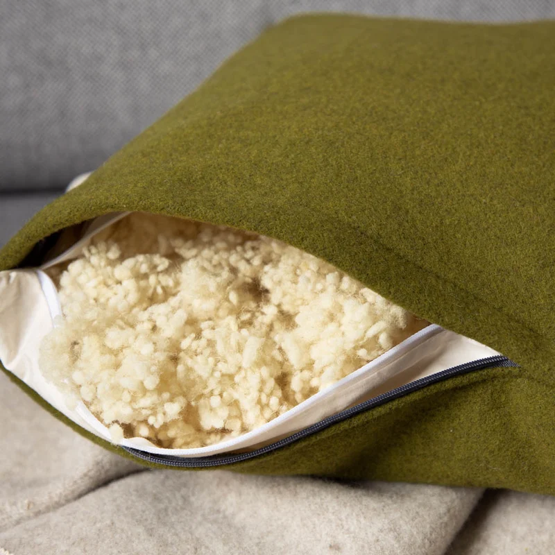 Kuschelkissen aus Flauschloden | 100 % Schurwolle