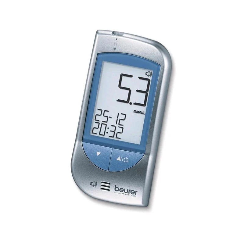 Beurer GL34 - Blutzuckermessgerät mmol/l oder mg/dl mit Sprachausgabe